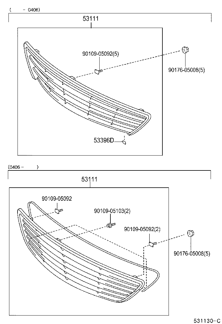  ES300 330 |  RADIATOR GRILLE