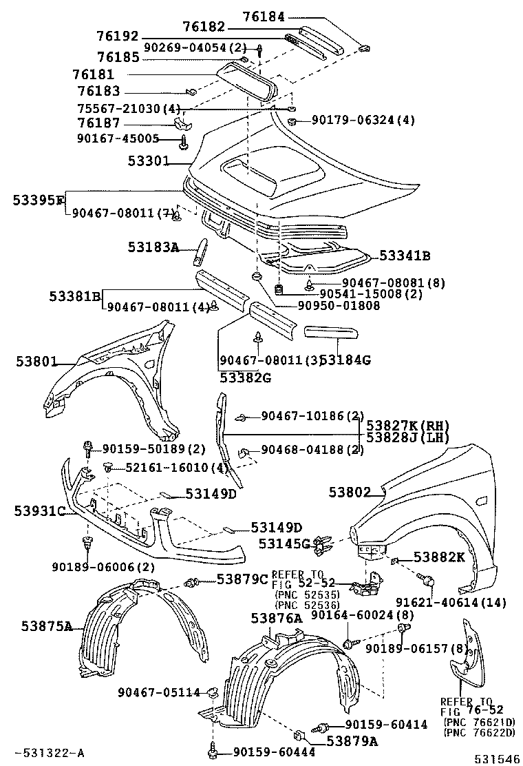  RAV4 |  HOOD FRONT FENDER