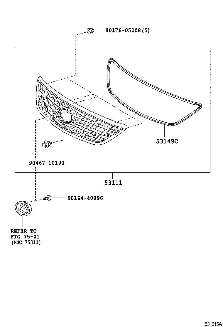  RX400H |  RADIATOR GRILLE