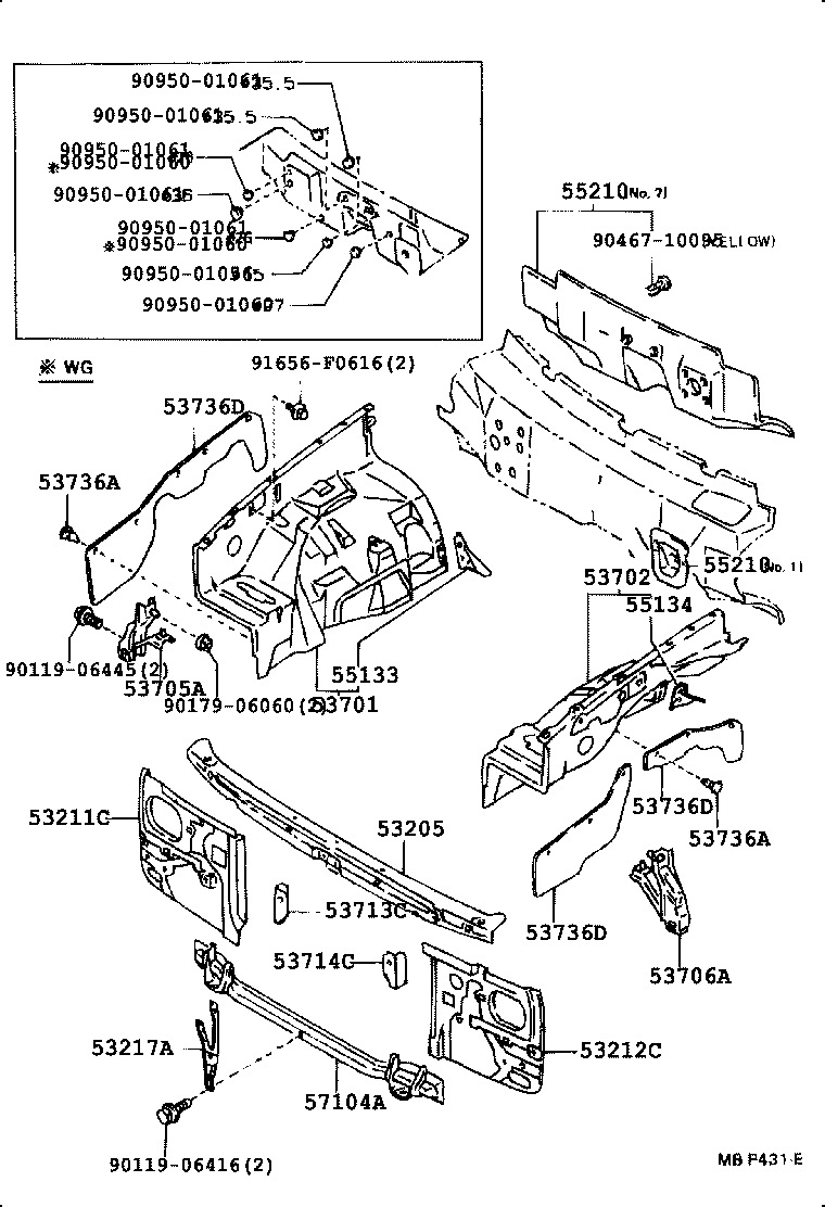  4 RUNNER TRUCK |  FRONT FENDER APRON DASH PANEL
