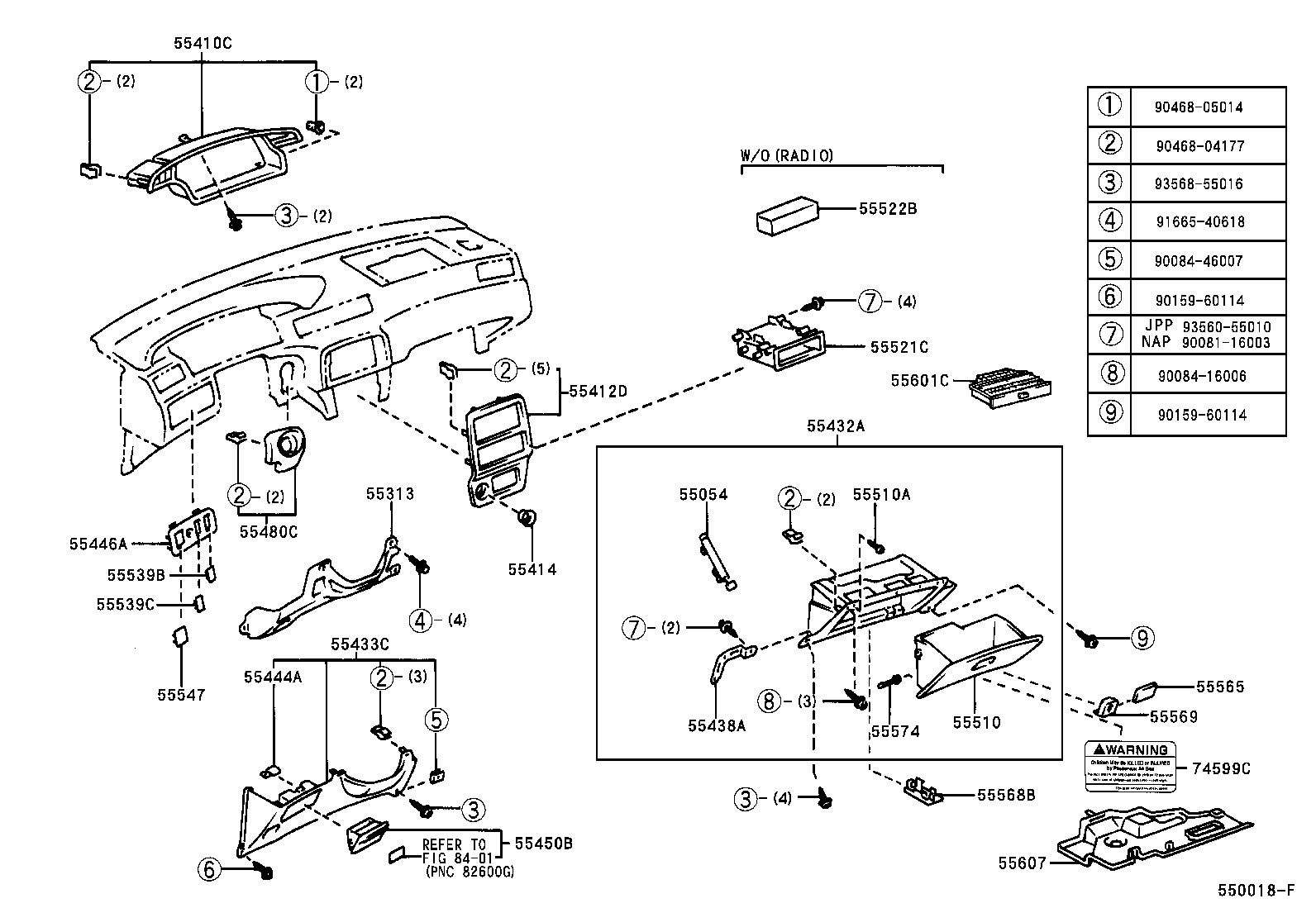 CAMRY NAP |  INSTRUMENT PANEL GLOVE COMPARTMENT