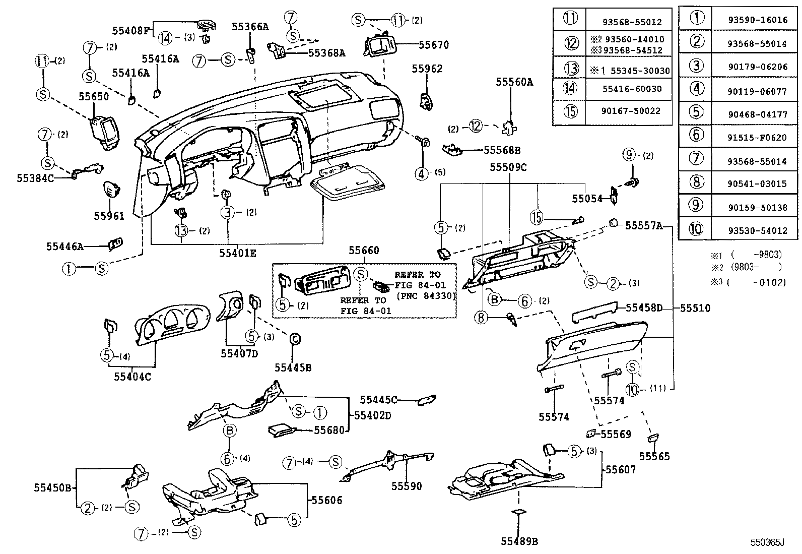  GS300 400 430 |  INSTRUMENT PANEL GLOVE COMPARTMENT