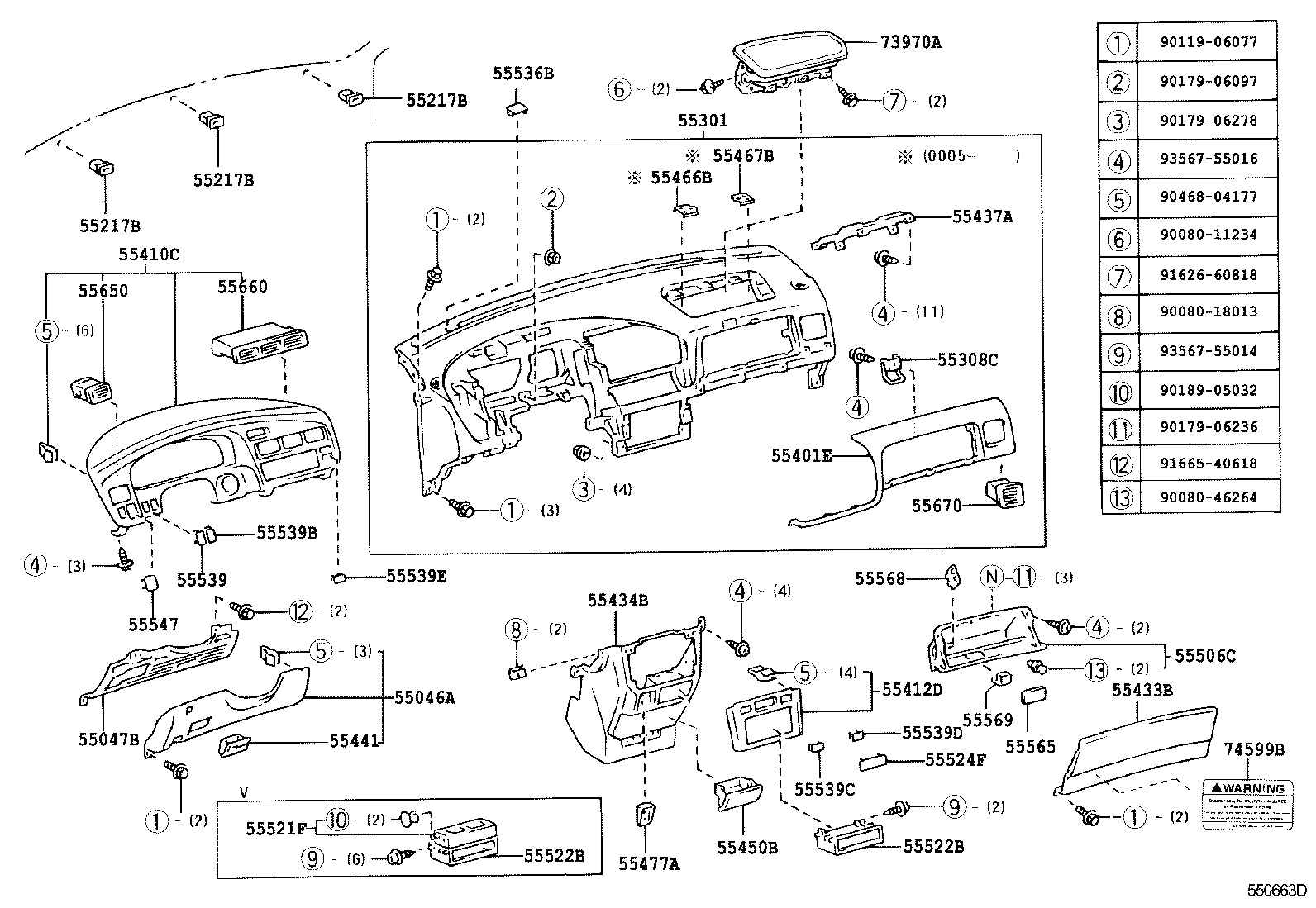  SIENNA |  INSTRUMENT PANEL GLOVE COMPARTMENT