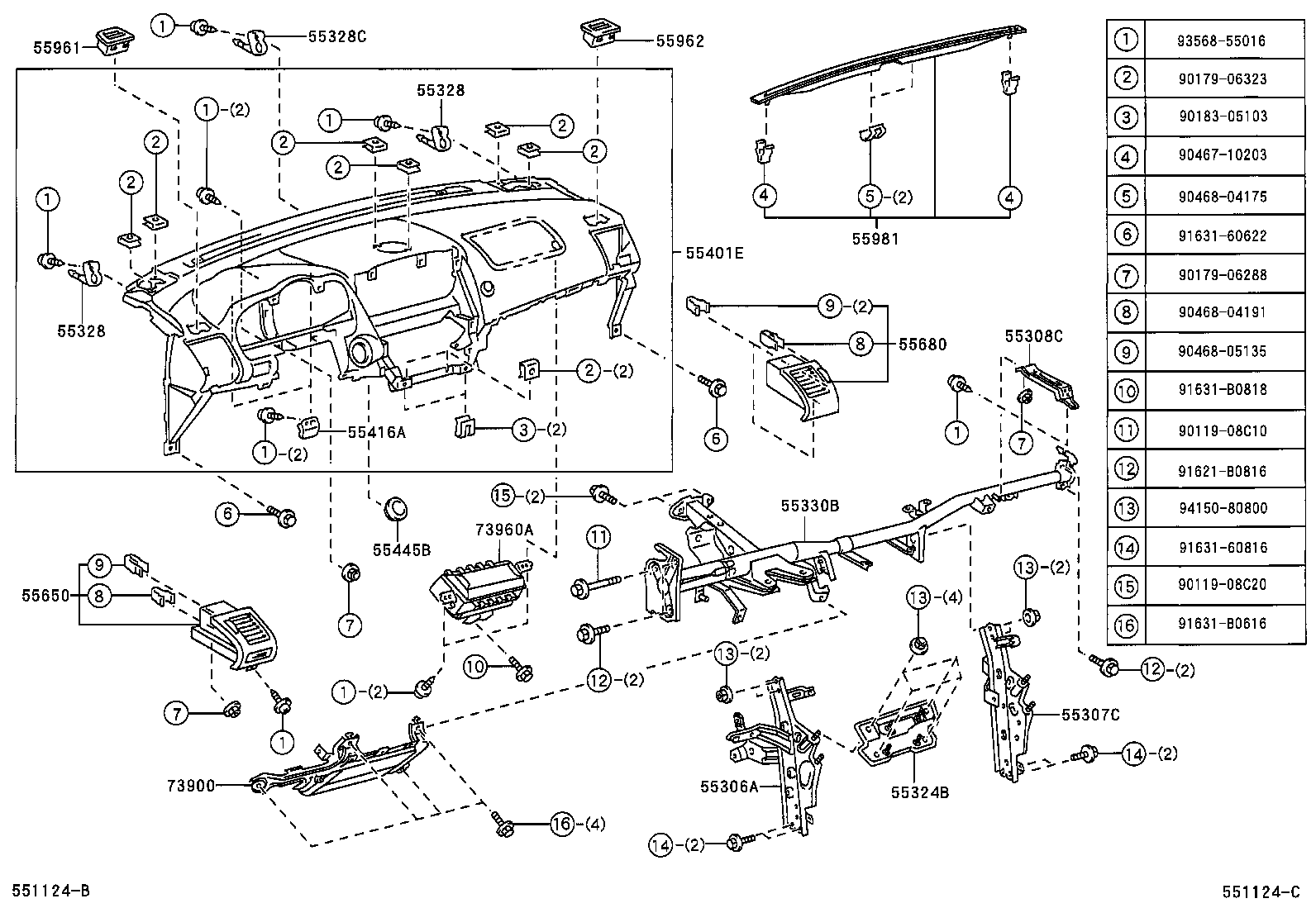  RX330 350 JPP |  INSTRUMENT PANEL GLOVE COMPARTMENT