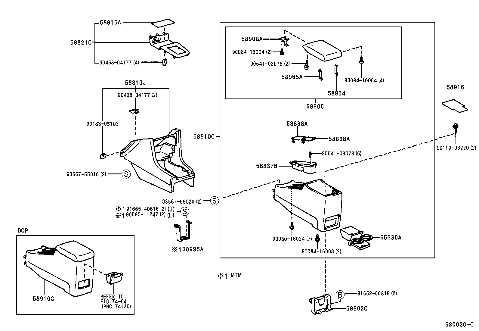  CAMRY NAP |  CONSOLE BOX BRACKET