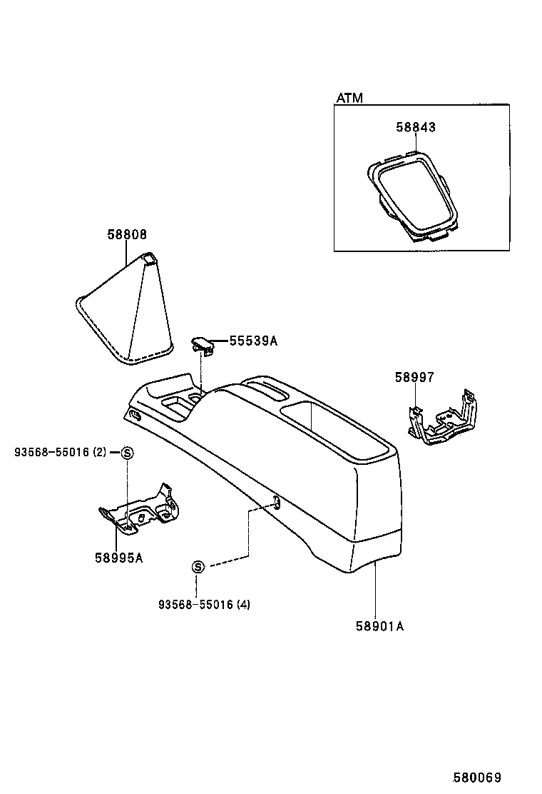  TERCEL |  CONSOLE BOX BRACKET