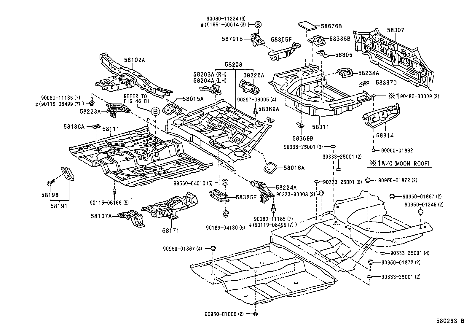  AVALON |  FLOOR PAN LOWER BACK PANEL