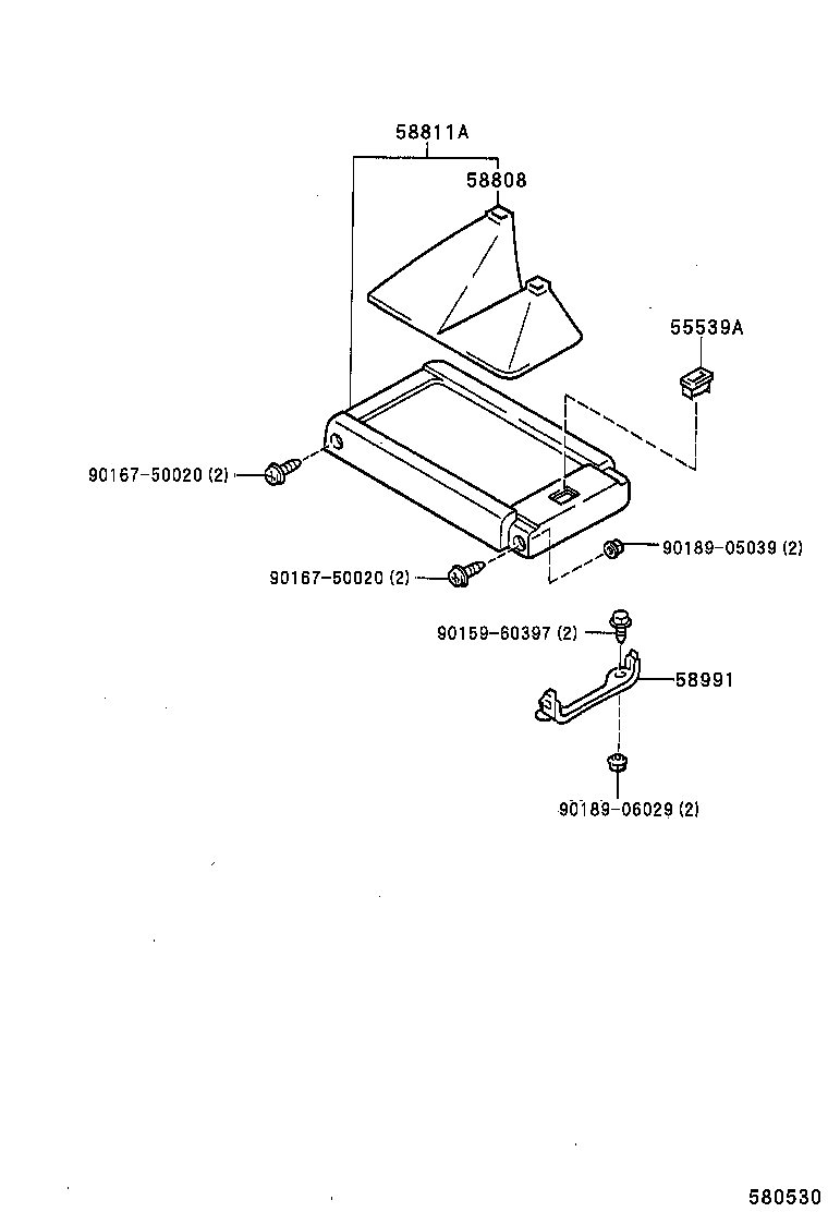  T100 |  CONSOLE BOX BRACKET