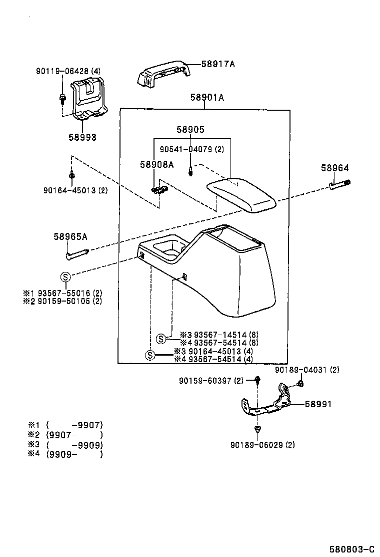  TACOMA |  CONSOLE BOX BRACKET