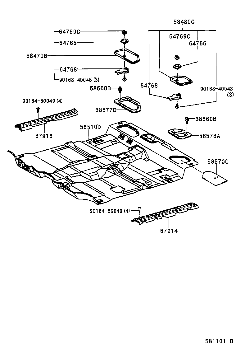  TACOMA |  FLOOR MAT SILENCER PAD