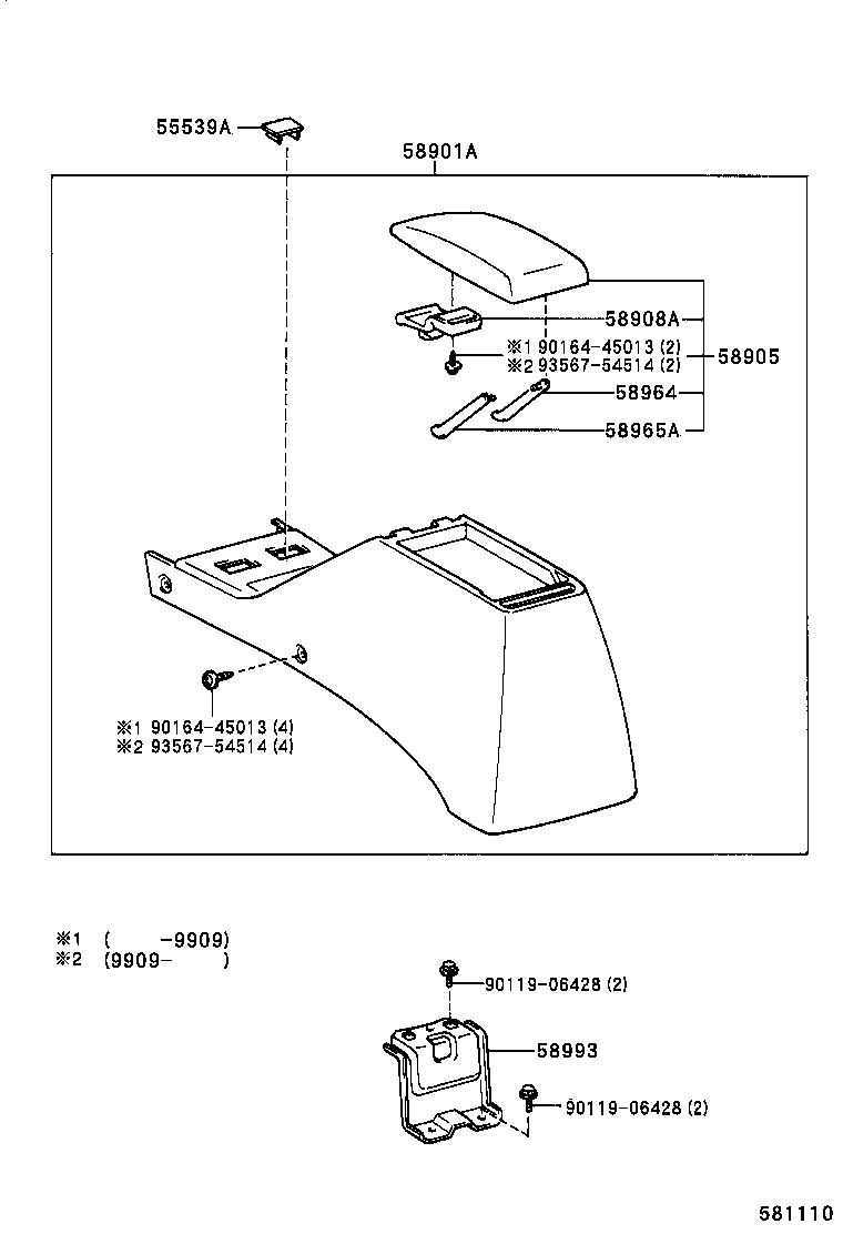  TACOMA |  CONSOLE BOX BRACKET