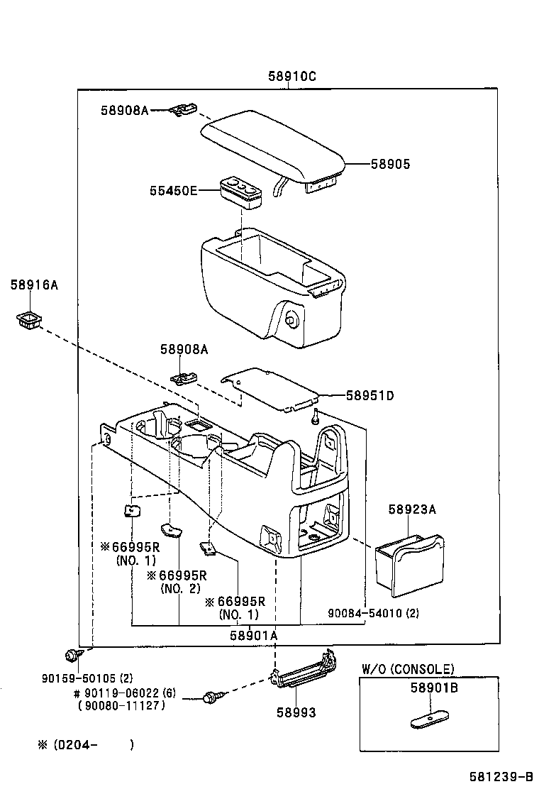  TACOMA |  CONSOLE BOX BRACKET