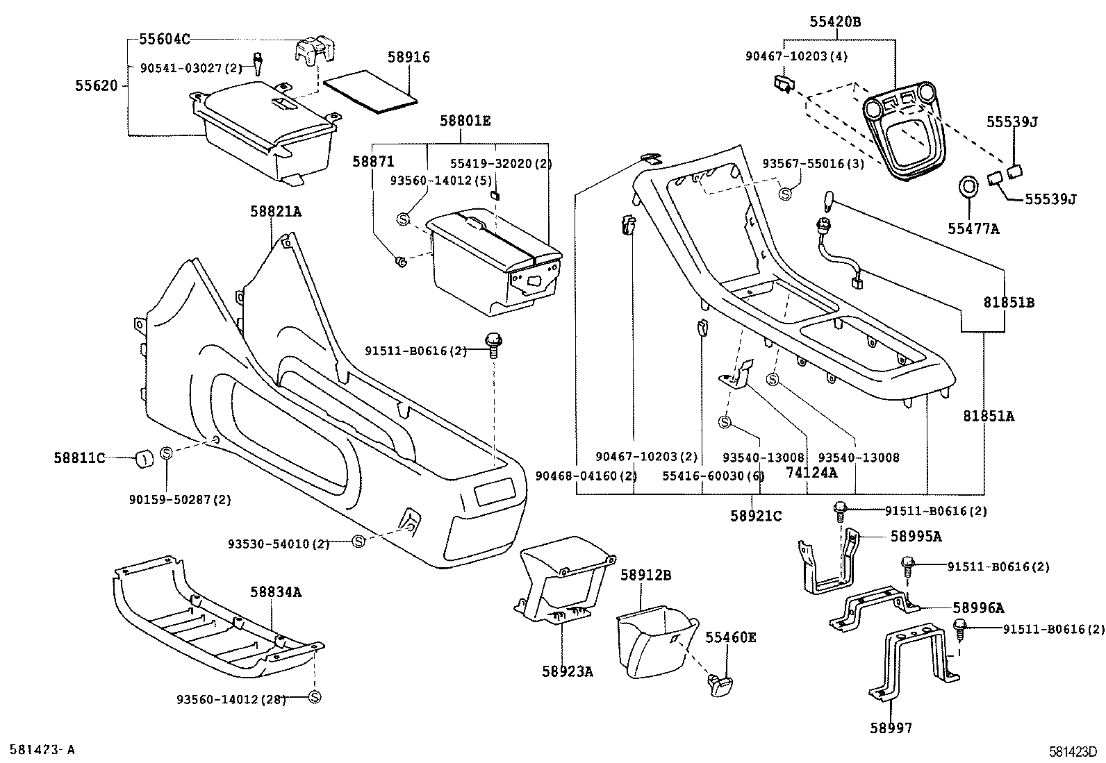  HIGHLANDER |  CONSOLE BOX BRACKET