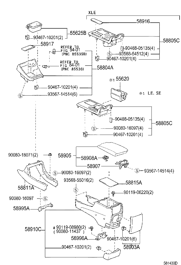  CAMRY NAP |  CONSOLE BOX BRACKET