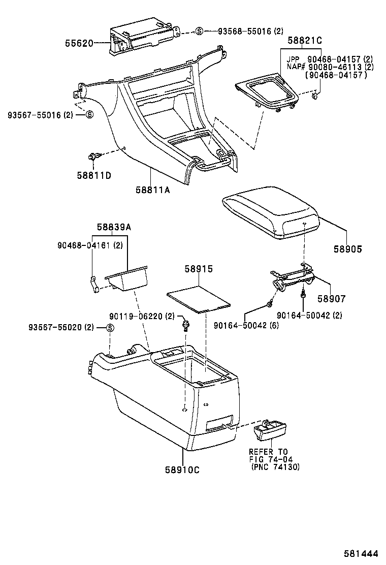  CAMRY NAP |  CONSOLE BOX BRACKET