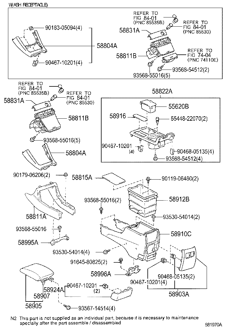  CAMRY JPP |  CONSOLE BOX BRACKET