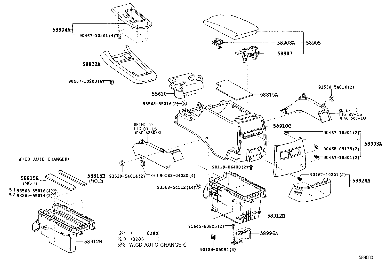  ES300 330 |  CONSOLE BOX BRACKET