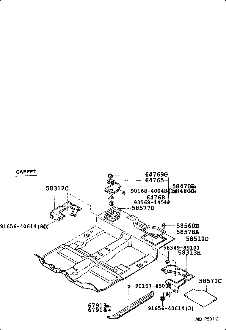  4 RUNNER TRUCK |  FLOOR MAT SILENCER PAD