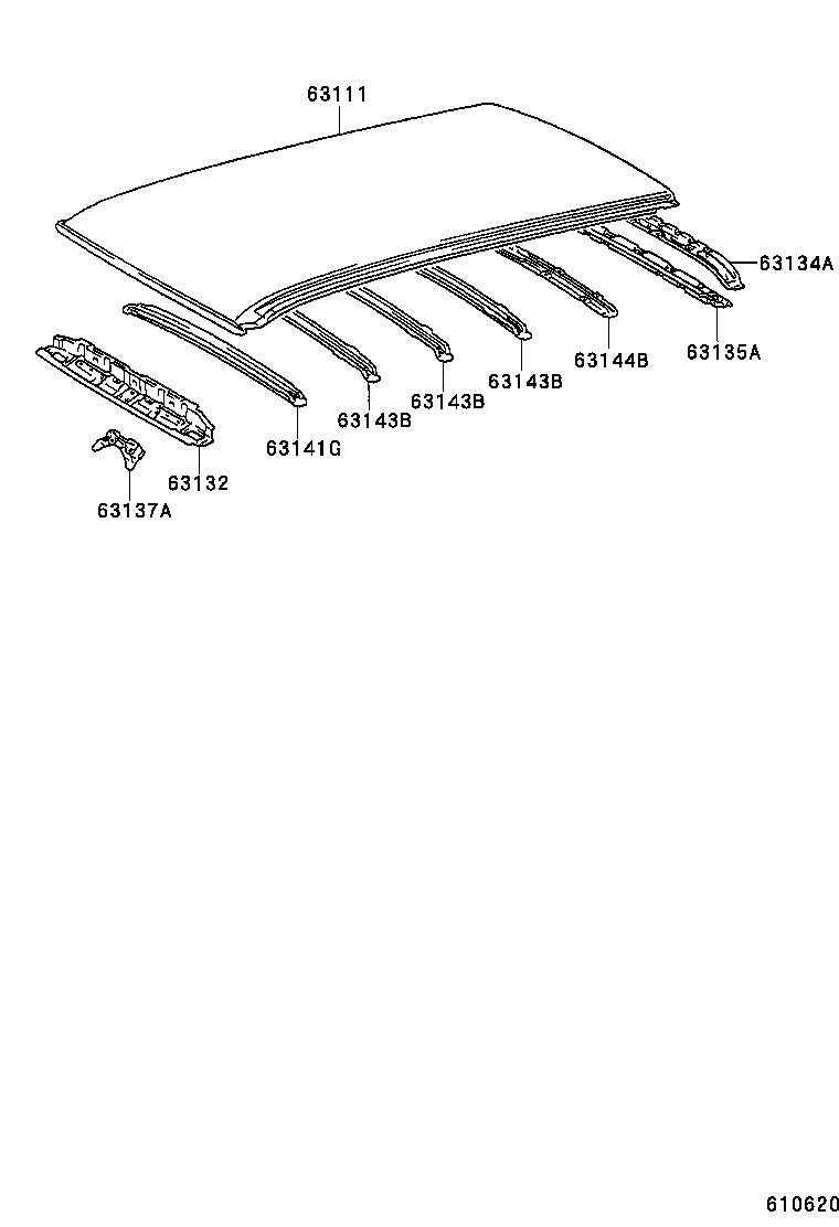  RAV4 EV |  ROOF PANEL BACK PANEL