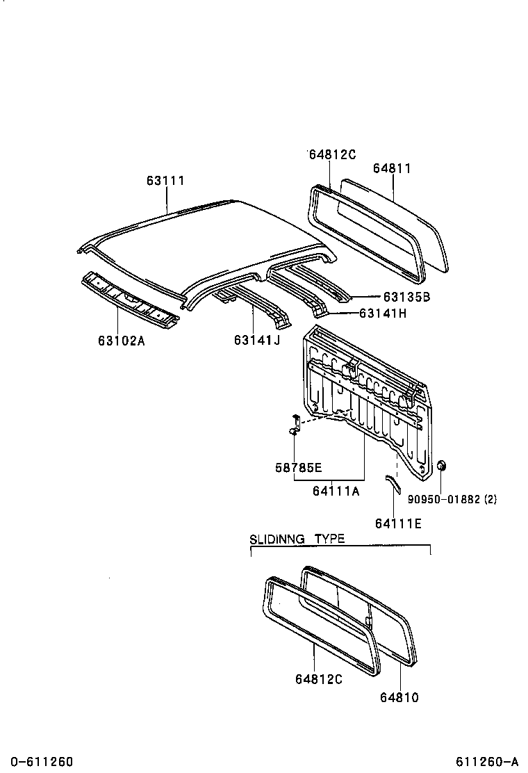  TACOMA |  ROOF PANEL BACK PANEL