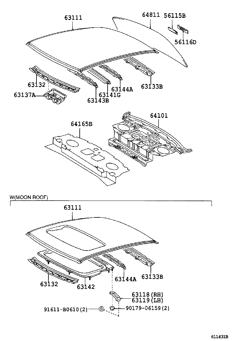  CAMRY JPP |  ROOF PANEL BACK WINDOW GLASS