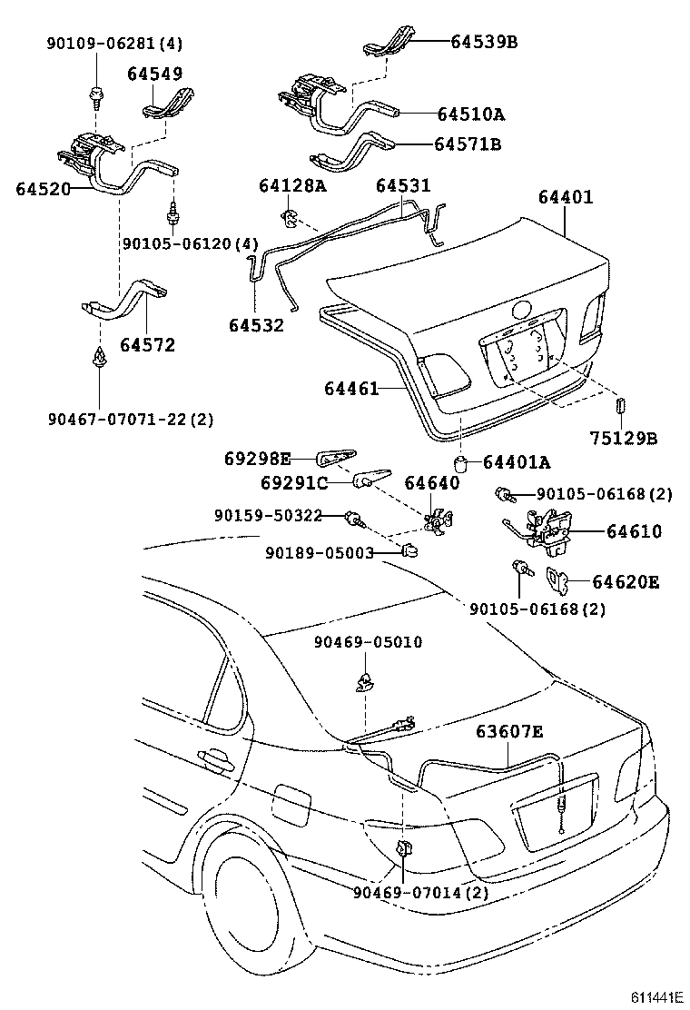  ES300 330 |  LUGGAGE COMPARTMENT DOOR LOCK