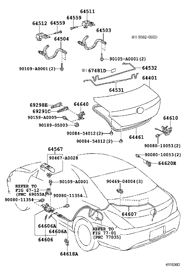  SOLARA |  LUGGAGE COMPARTMENT DOOR LOCK
