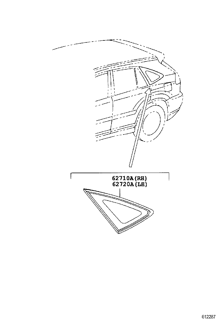  RX400H |  QUARTER WINDOW