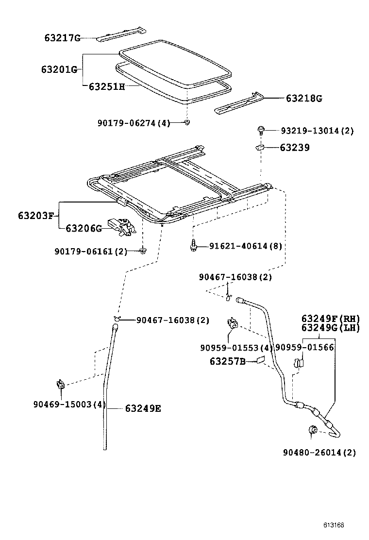  LX470 |  ROOF PANEL BACK PANEL