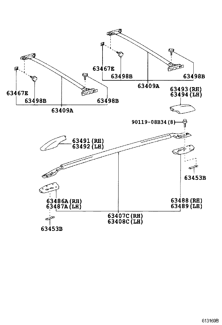  LX470 |  ROOF PANEL BACK PANEL