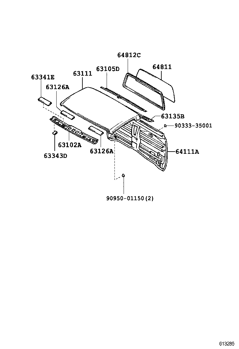  4 RUNNER TRUCK |  ROOF PANEL BACK PANEL