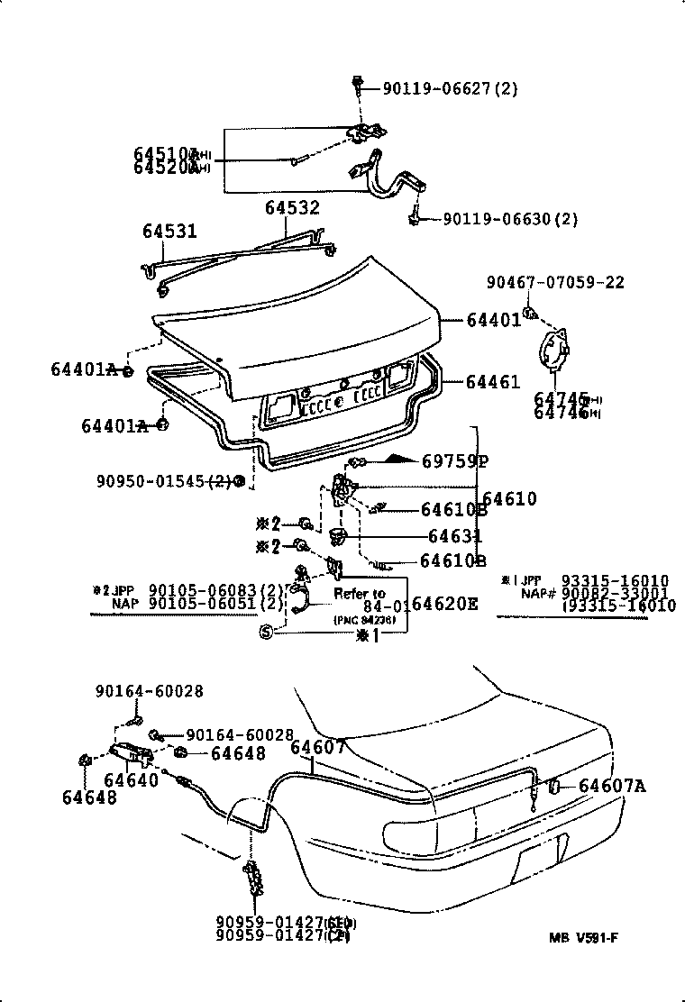  CAMRY NAP |  LUGGAGE COMPARTMENT DOOR LOCK