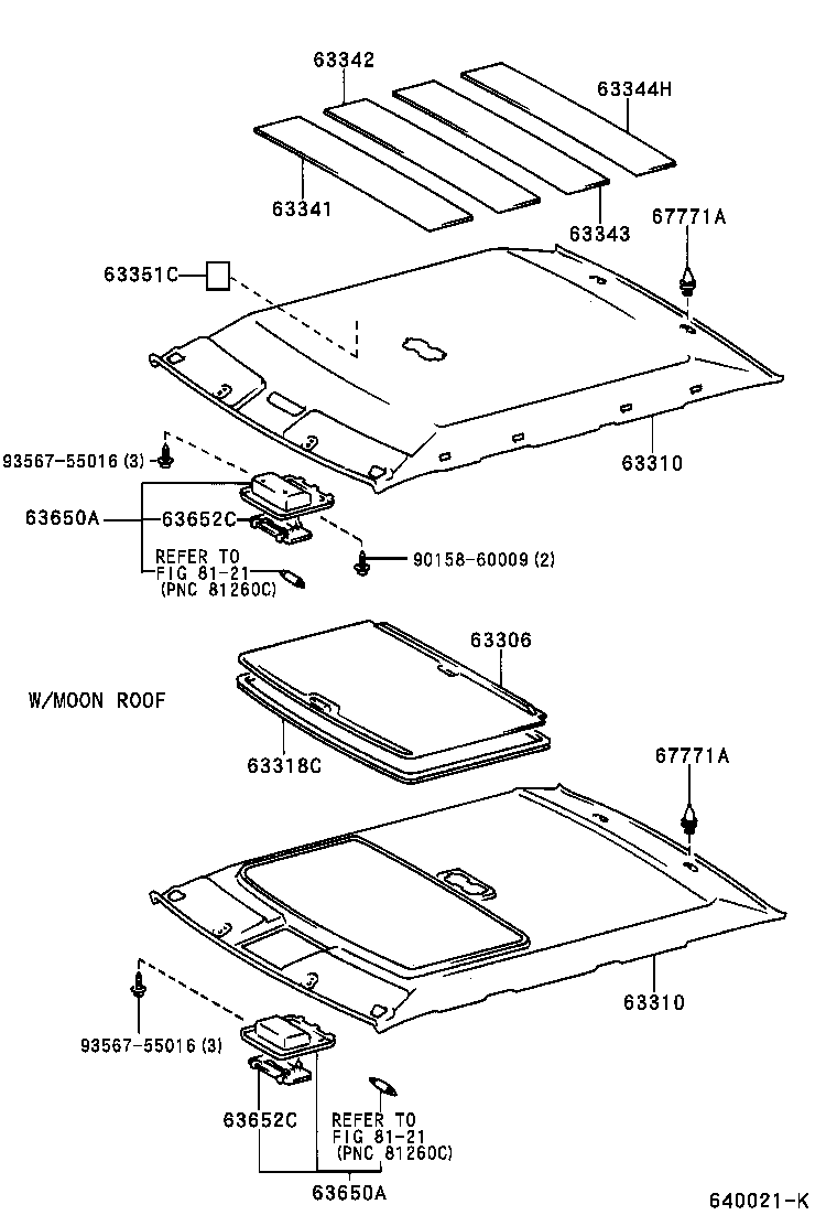  CAMRY JPP |  ROOF HEADLINING SILENCER PAD