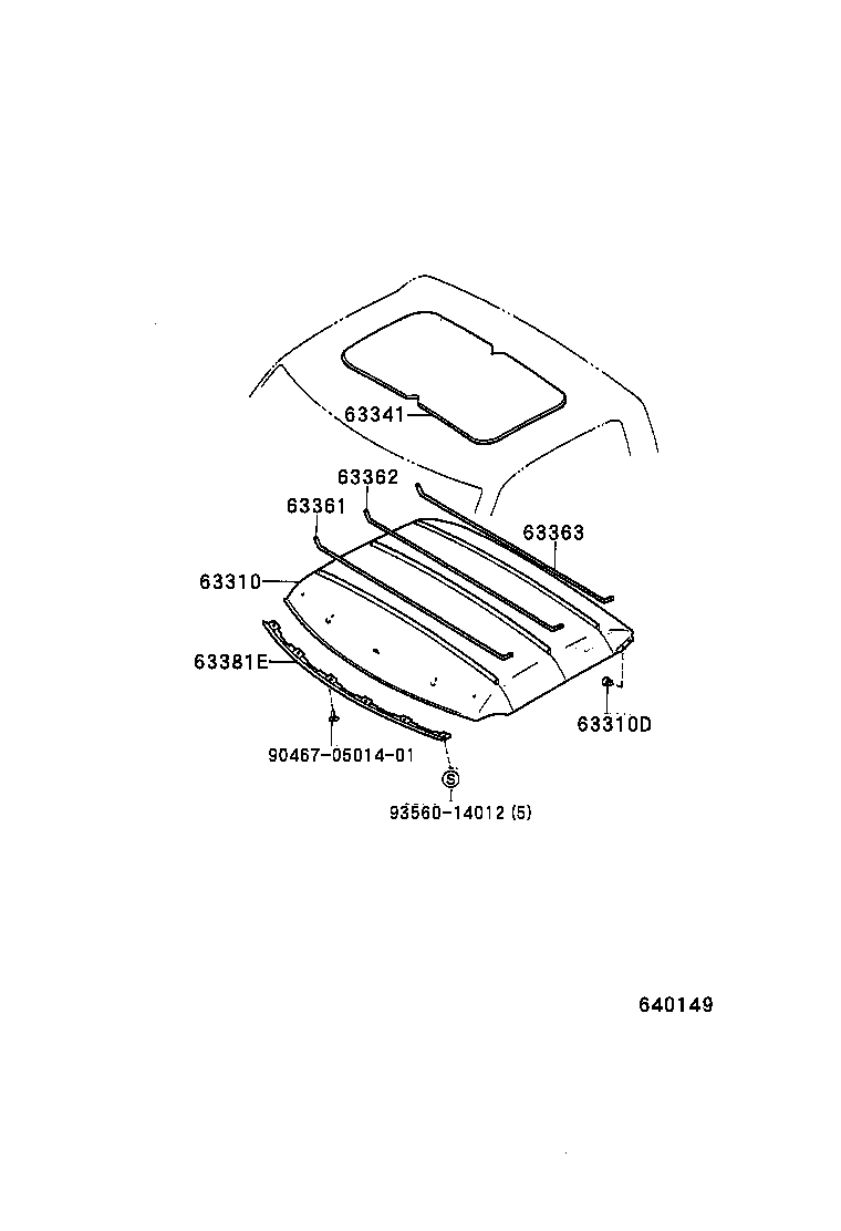  TACOMA |  ROOF HEADLINING SILENCER PAD