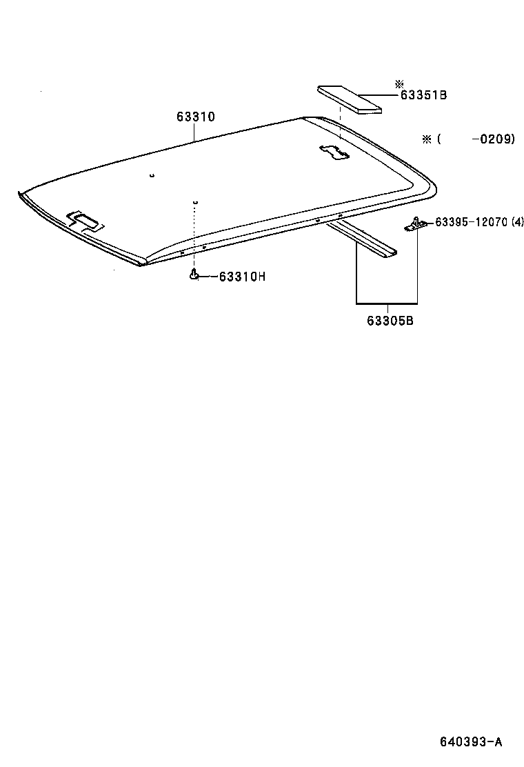  RAV4 EV |  ROOF HEADLINING SILENCER PAD