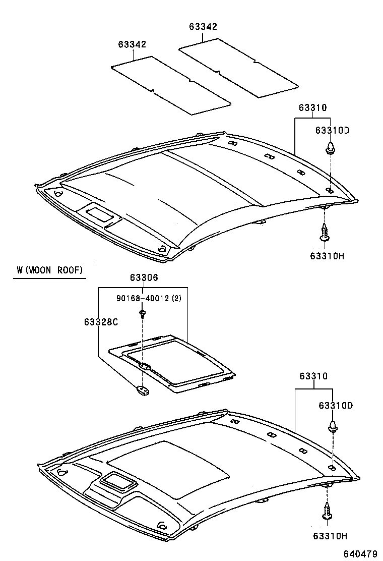  SC300 400 |  ROOF HEADLINING SILENCER PAD