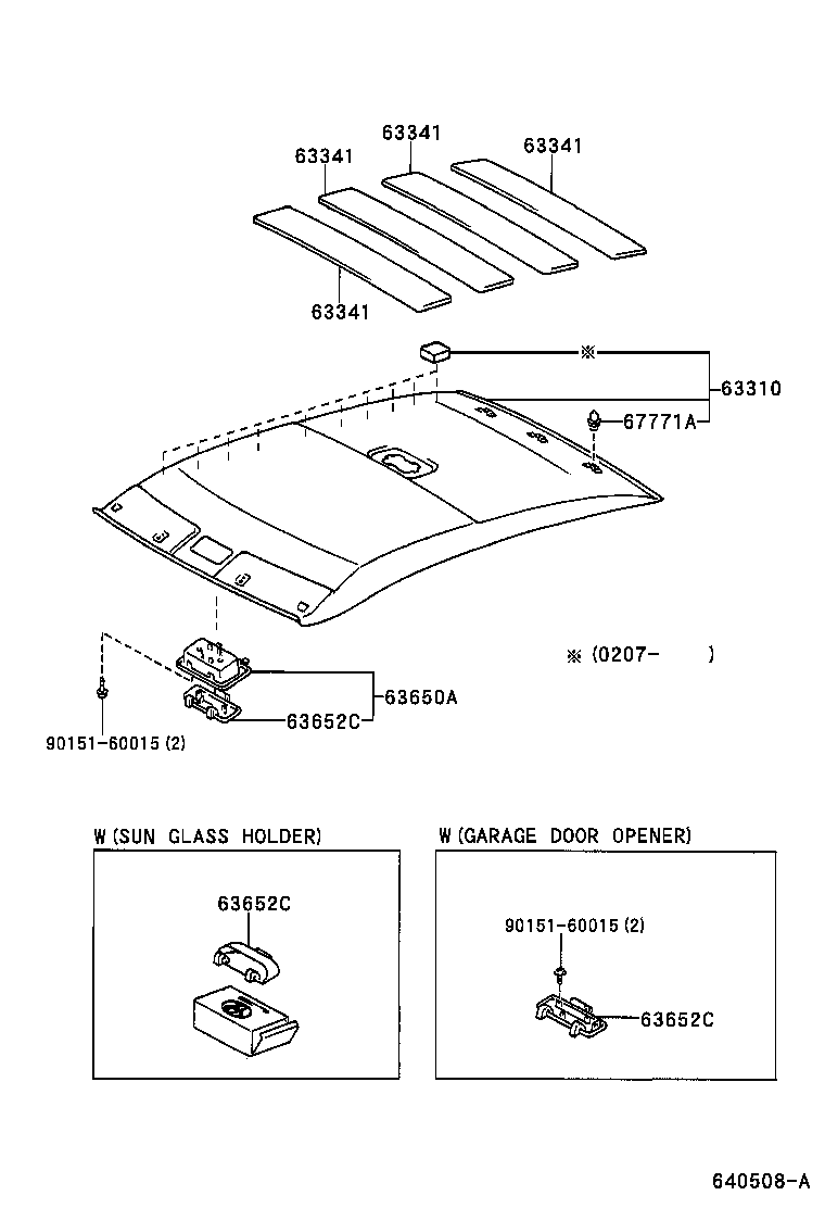  SOLARA |  ROOF HEADLINING SILENCER PAD