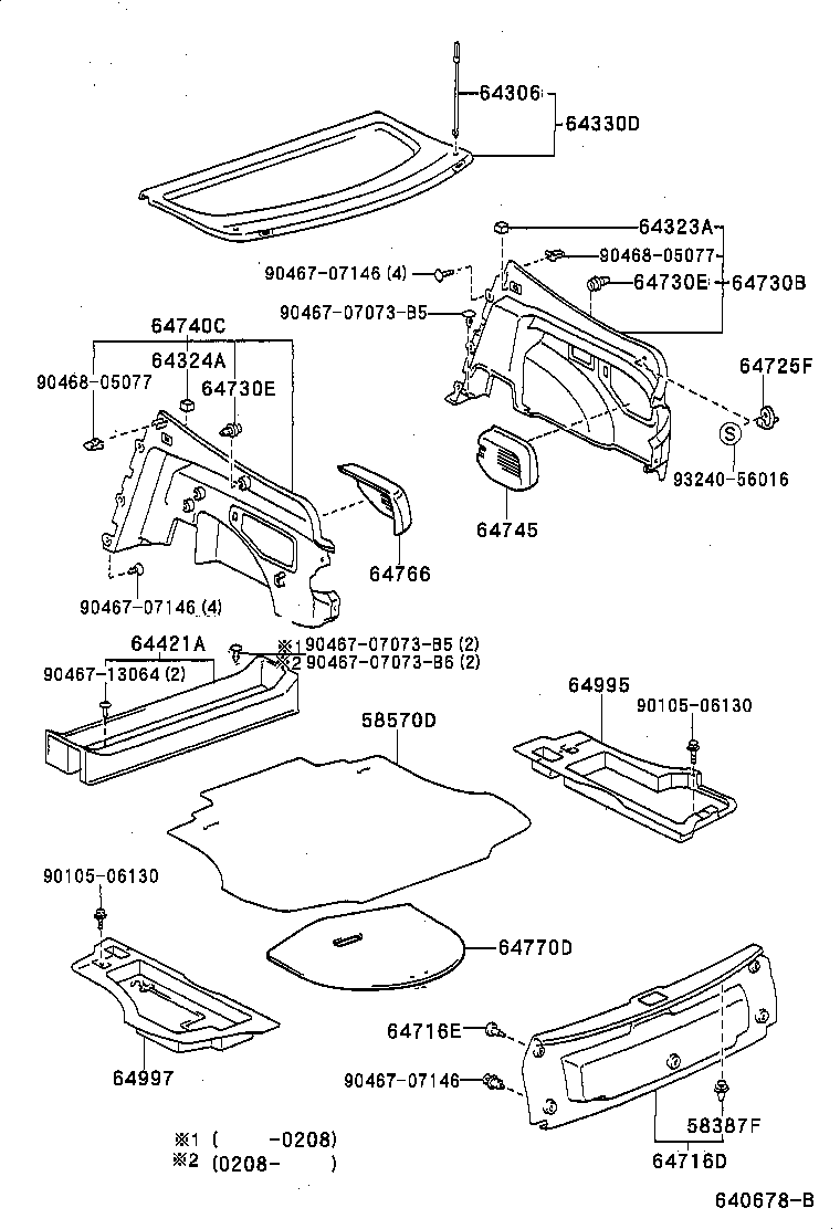  CELICA |  DECK BOARD DECK TRIM COVER