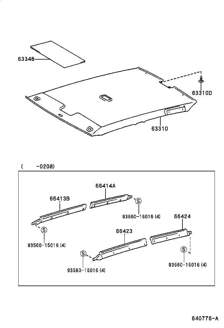  PRIUS |  ROOF HEADLINING SILENCER PAD