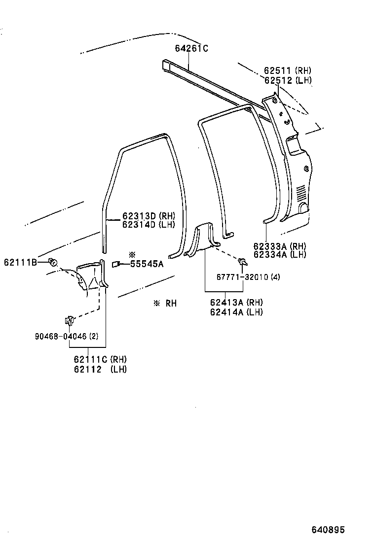  HILUX 2WD |  INSIDE TRIM BOARD