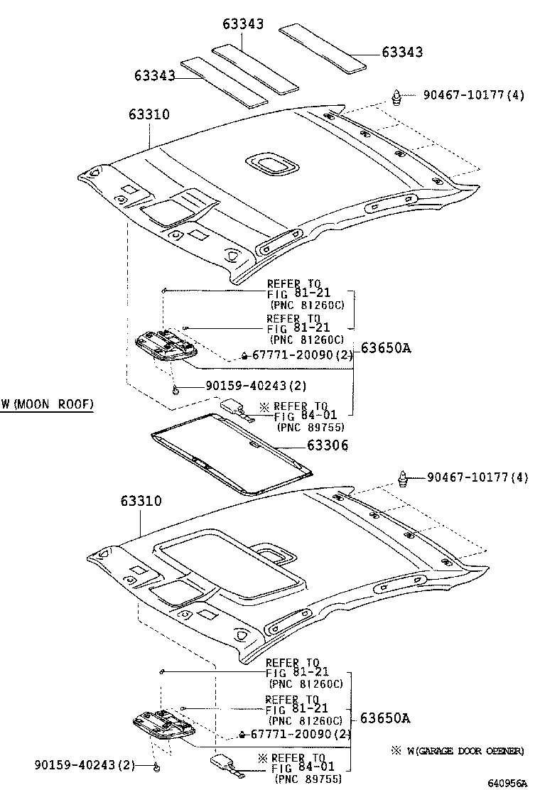  ES300 330 |  ROOF HEADLINING SILENCER PAD