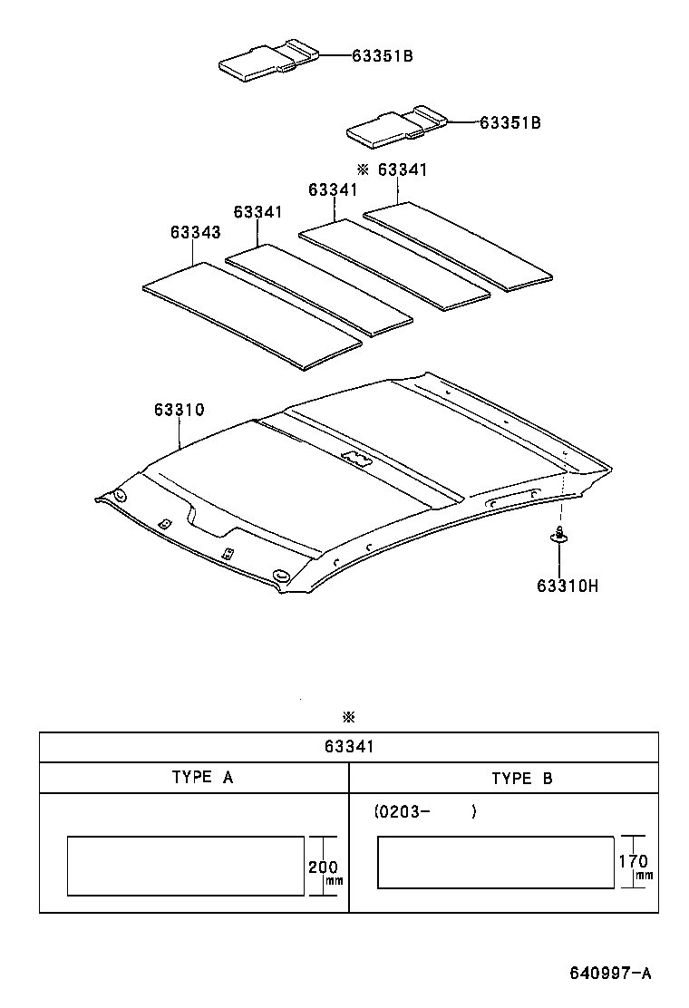  ECHO |  ROOF HEADLINING SILENCER PAD