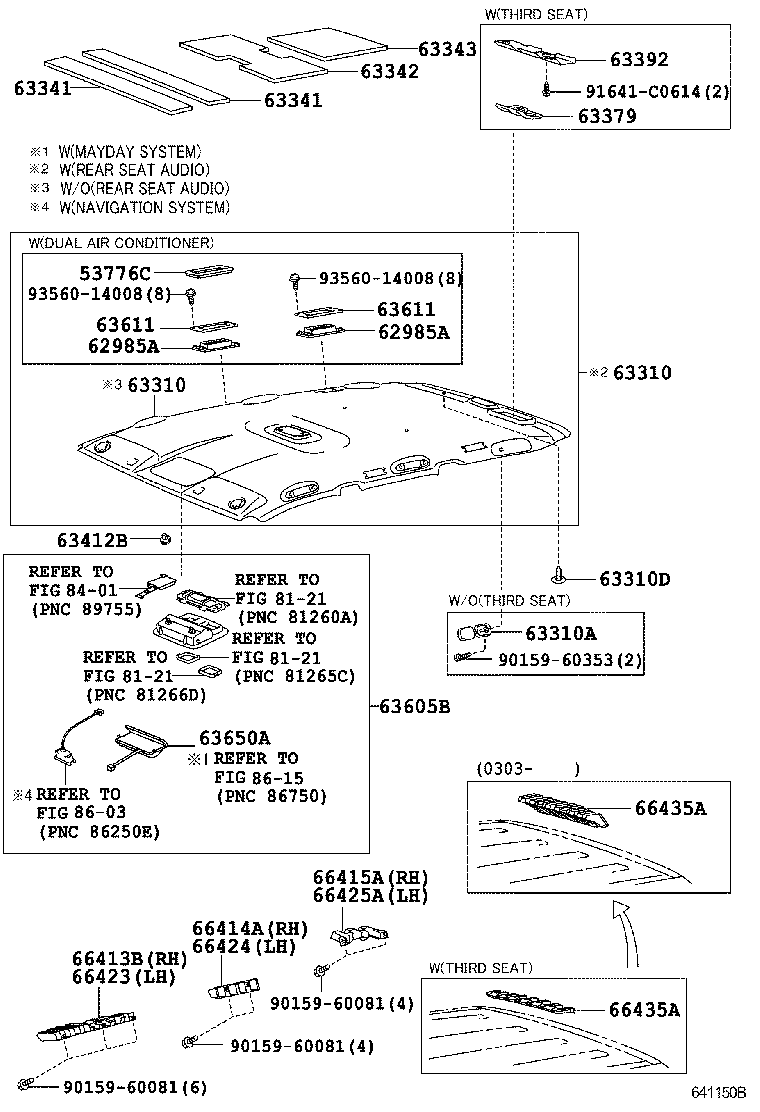  GX470 |  ROOF HEADLINING SILENCER PAD