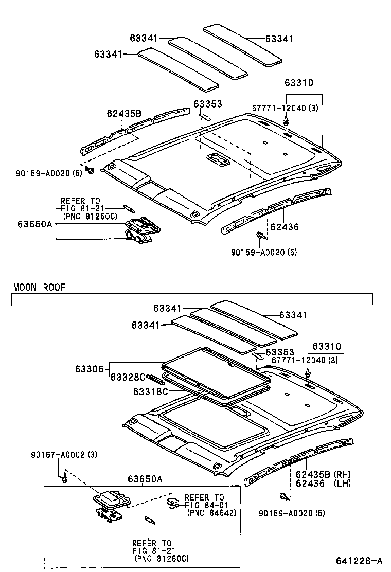  AVALON |  ROOF HEADLINING SILENCER PAD