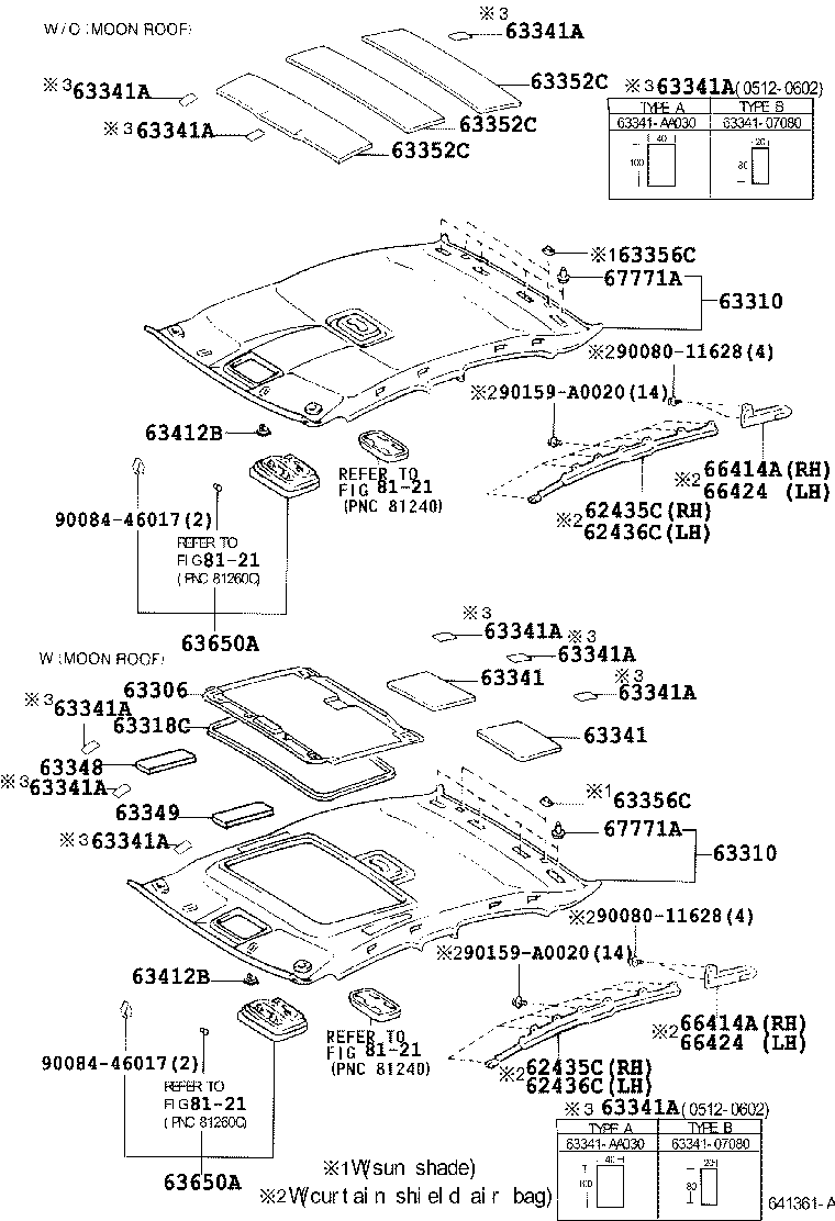  CAMRY NAP |  ROOF HEADLINING SILENCER PAD