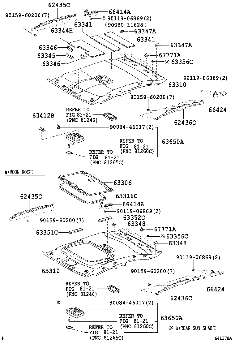  CAMRY JPP |  ROOF HEADLINING SILENCER PAD
