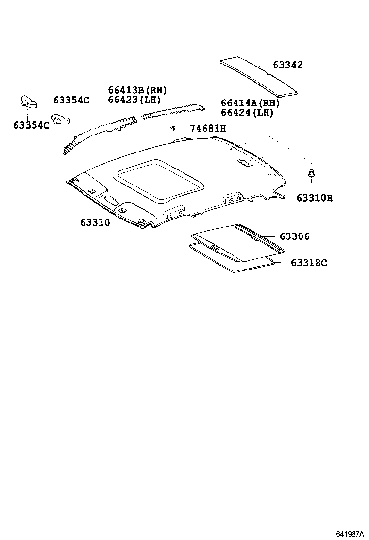  SCION XA |  ROOF HEADLINING SILENCER PAD