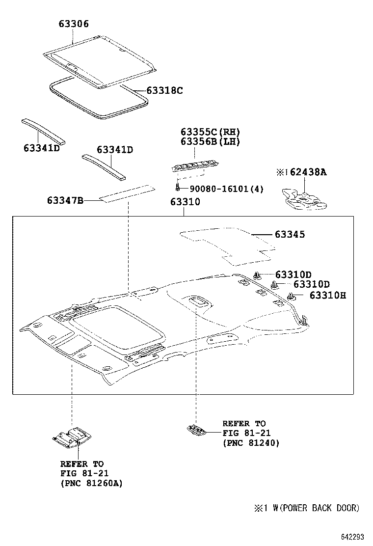  RX330 350 NAP |  ROOF HEADLINING SILENCER PAD
