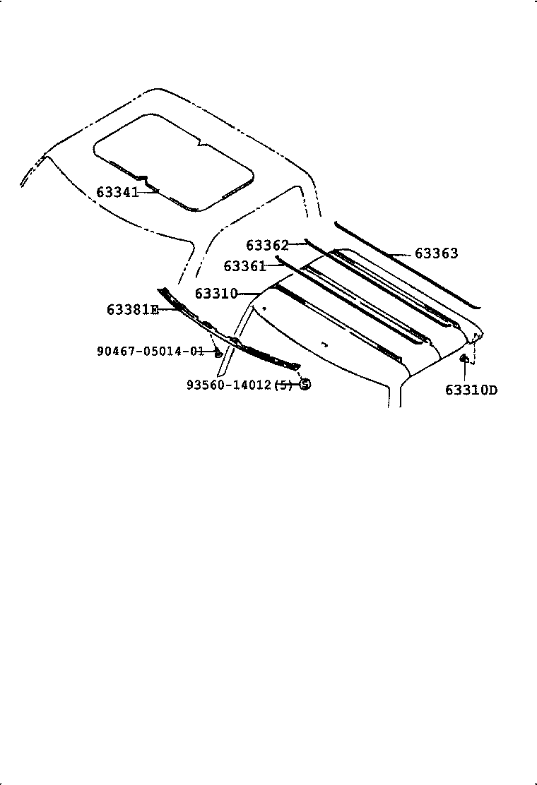  4 RUNNER TRUCK |  ROOF HEADLINING SILENCER PAD