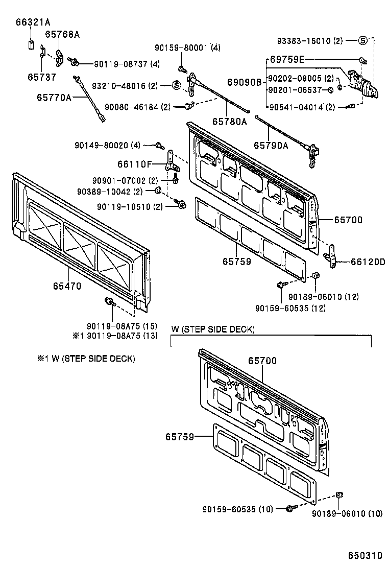  TACOMA |  REAR BODY GUARD FRAME TAIL GATE